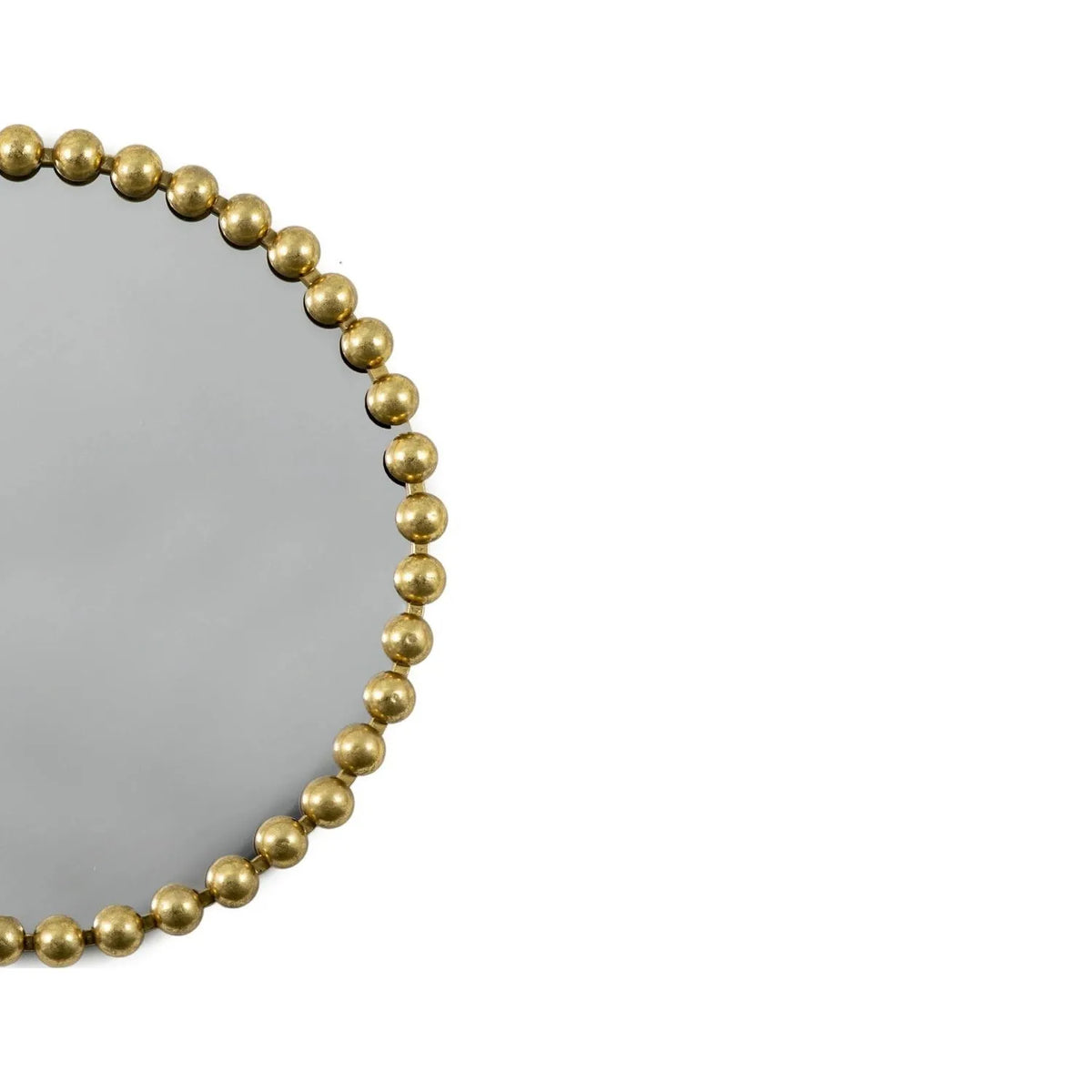 Large Round Gold Bobbin Wall Mirror with Raised Bobbin Frame – 80cm Decorative Statement Mirror 80x80x5cm – Curved Gold Bobbin Frame Detail | Click Style