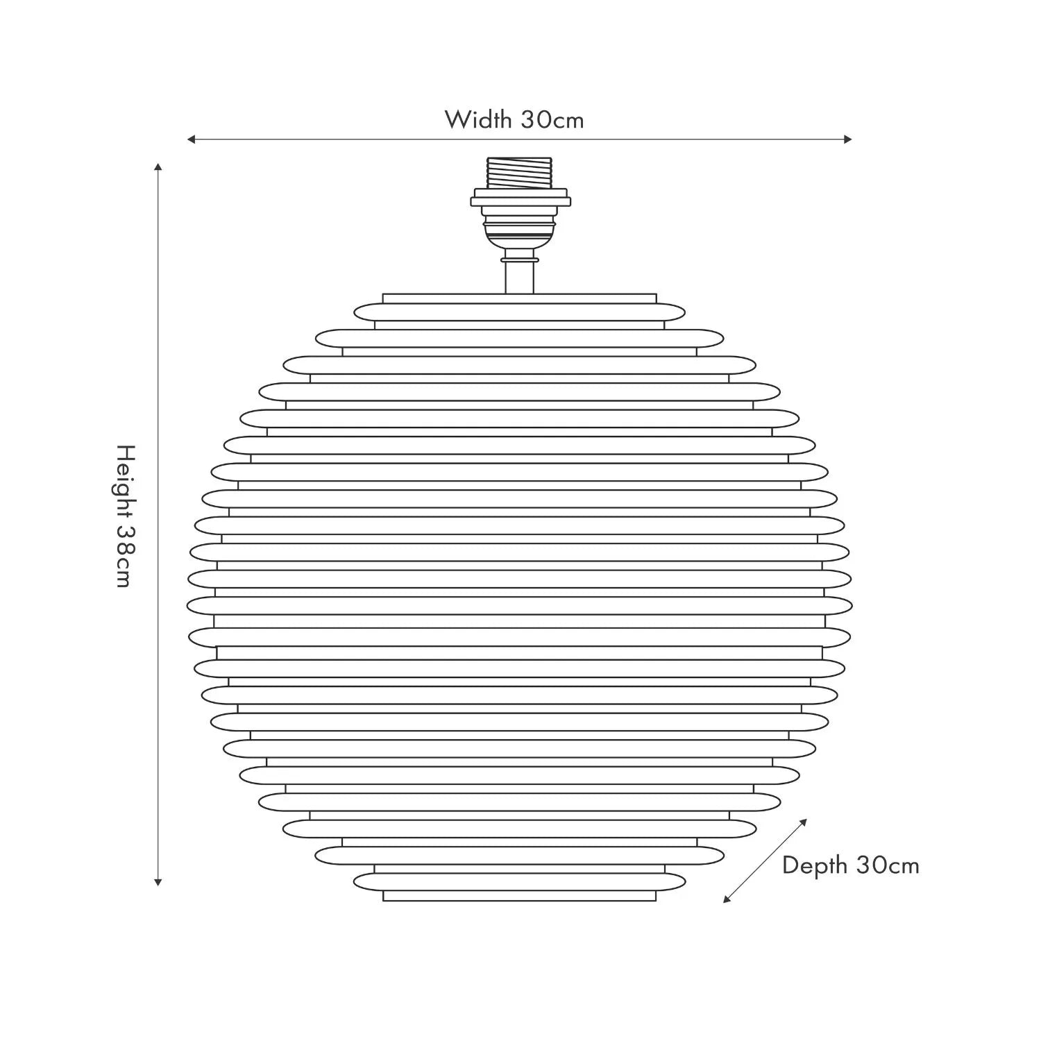 Large Rustic Brown-Washed Mango Wood Table Lamp Base with Hand-Turned Sculpted Tiers – Rounded Wooden Light Base Dimensions 38x30x30cm - Click Style