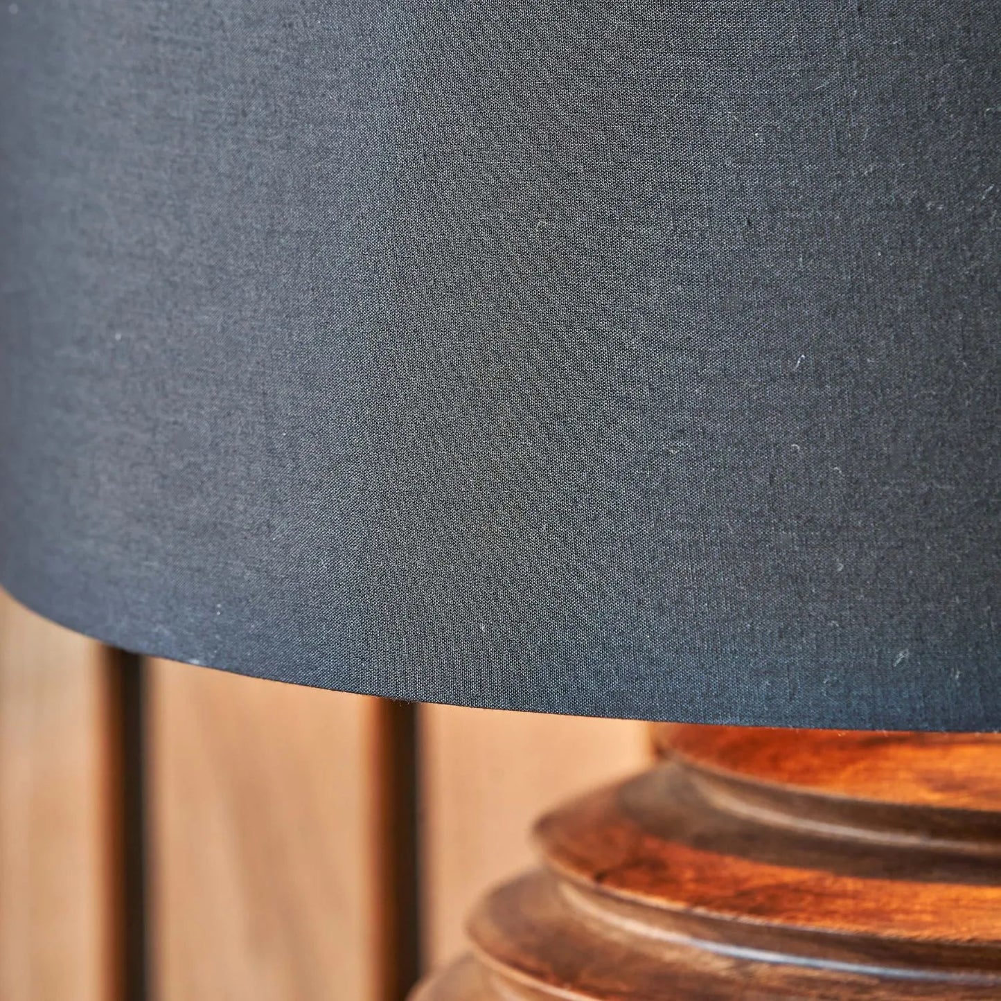 Large Rustic Brown-Washed Mango Wood Table Lamp Base with Hand-Turned Sculpted Tiers – Rounded Wooden Light Base 38x30x30cm - Click Style