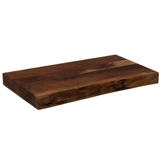 Large Rustic Wooden Live Edge Chopping Board – Acacia Wood Serving Board for Kitchen & Dining 70x40cm - Click Style