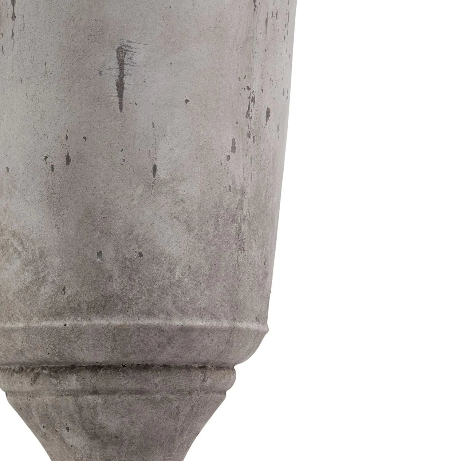 Large Stone-Coloured Ceramic Distressed Urn Vase – Decorative Stone-Effect Tall Pedestal Planter for Indoor Home Decor 82x41cm - Click Style