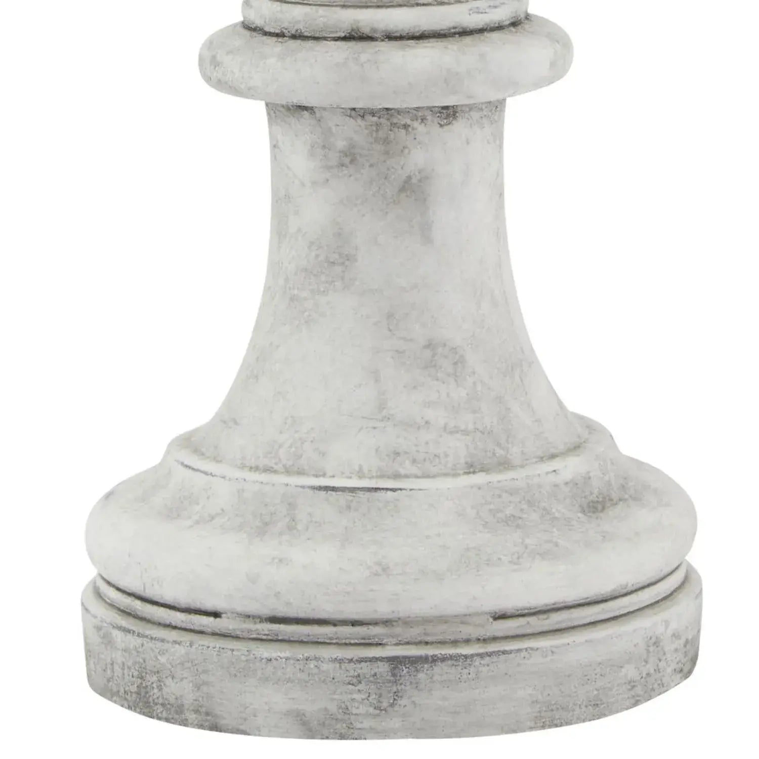 Large White Ceramic King Chess Piece Ornament – Weathered Stone-Effect Decorative Home Accent 28x16cm - Click Style