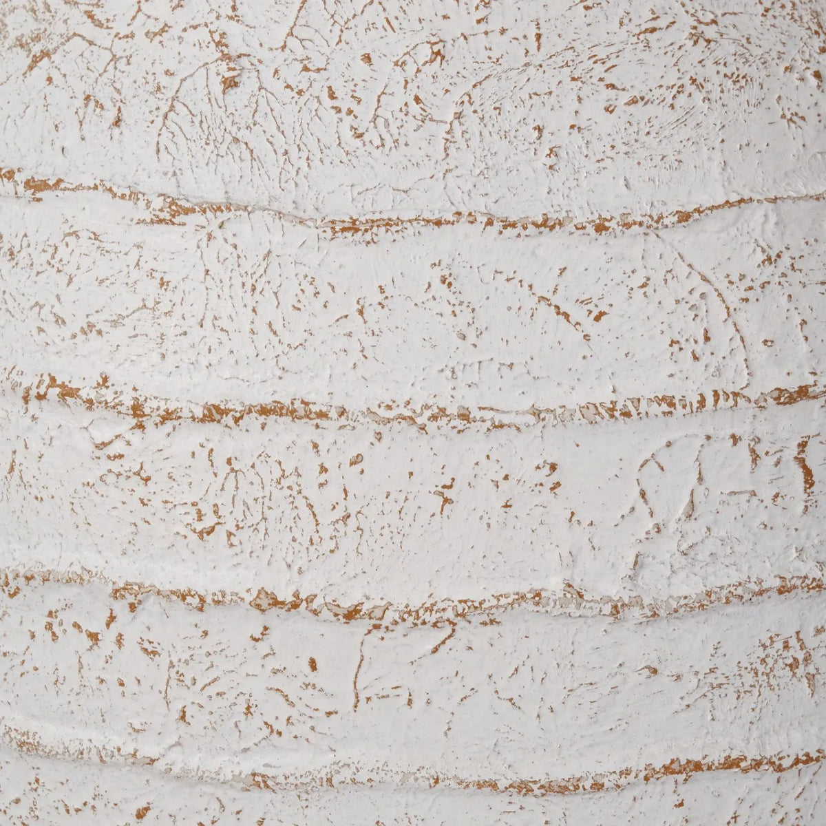 Large White Wash Fibrestone Floor Standing Vase with Ribbed Texture – Tall Distressed Stone-Effect Decorative Vase 49x38x38cm – Distressed White Wash Finish Close-Up | Click Style