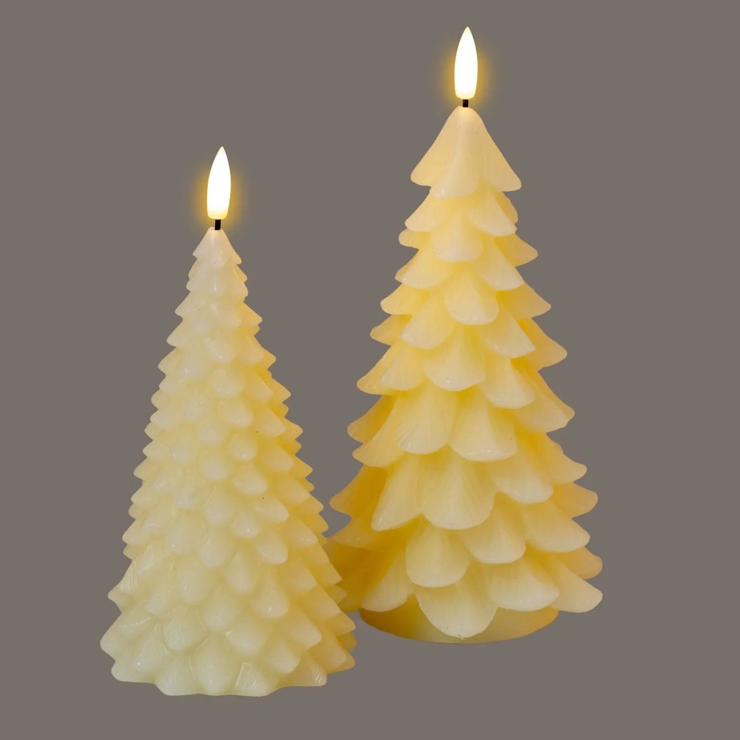 Layered-Cream-Real-Wax-LED-Christmas-Tree-Candle-with-Realistic-Flickering-Flame–Festive-Battery-Operated-Decorative-Light-13x8x8cm | Click Style
