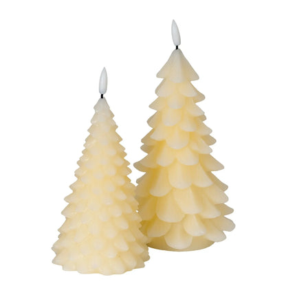 Layered-Cream-Real-Wax-LED-Christmas-Tree-Candle-with-Realistic-Flickering-Flame–Festive-Battery-Operated-Decorative-Light-13x8x8cm | Click Style