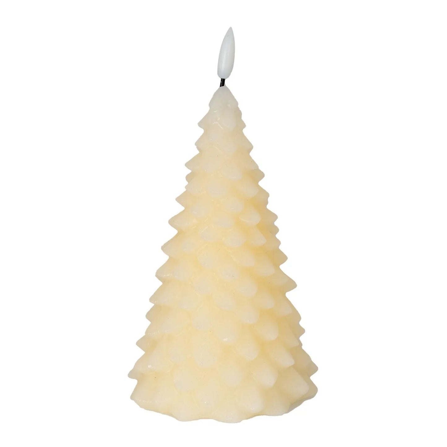 Layered-Cream-Real-Wax-LED-Christmas-Tree-Candle-with-Realistic-Flickering-Flame–Festive-Battery-Operated-Decorative-Light-13x8x8cm | Click Style