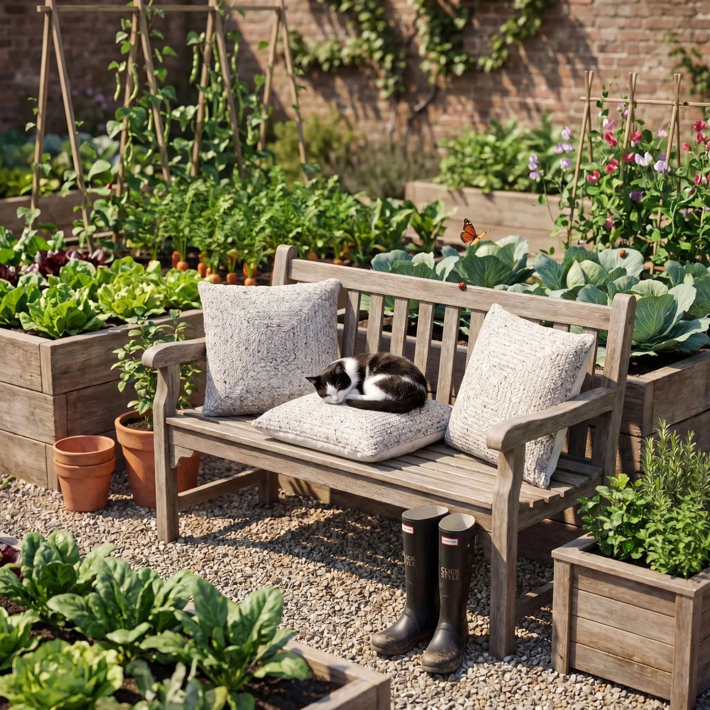 Light Grey Square Indoor Outdoor Cushion with Rustic Tweed Weave – Recycled Weather-Resistant & Durable 45x45x10cm – Textured Woven Scatter Cushion in Soft Light Grey Tones for Garden Furniture Patios Balconies Conservatories and Living Rooms | Click Style