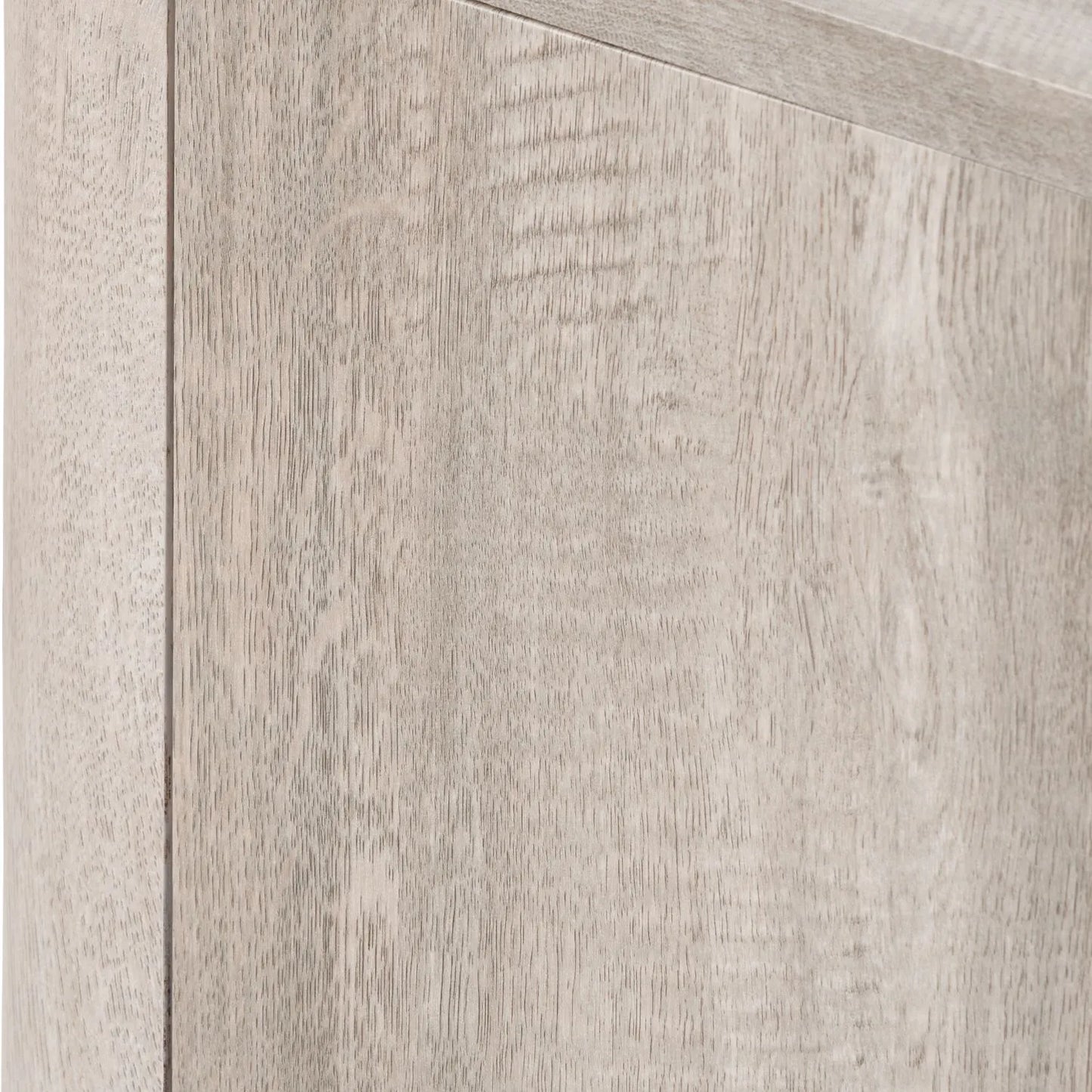 Light Grey Oak Veneer 2 Door Low Sideboard with Internal Shelves, Curved Edges & Tapered Black Metal Legs – Scandinavian Style Wooden Storage Unit 47x120x34cm | Click Style