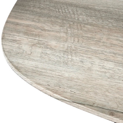 Light Grey Oak Veneer Slim Console Table with Curved Edges & Tapered Black Metal Legs – Scandinavian Narrow Hallway Table H80xW120xD20cm – Modern Grey Oak with Black Steel Frame | Click Style