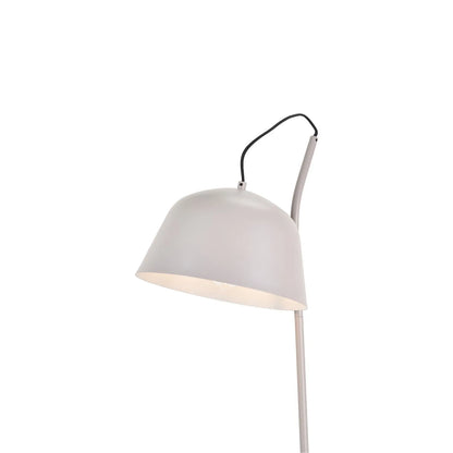Light Grey Retro Task Floor Lamp with Adjustable Metal Dome Shade – Modern Reading Light 172x30x38cm | Standard Lamp | Click Style