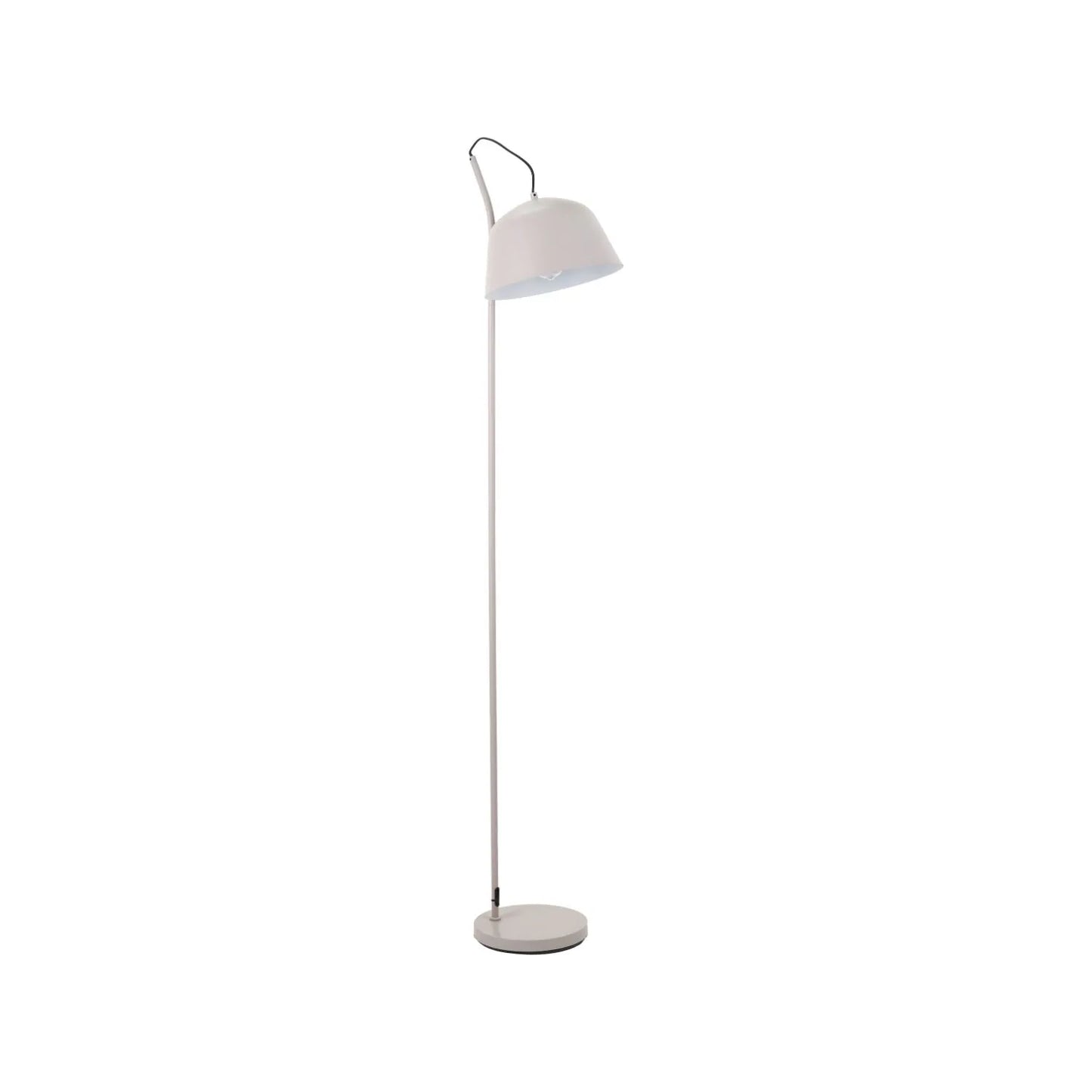 Light Grey Retro Task Floor Lamp with Adjustable Metal Dome Shade – Modern Reading Light 172x30x38cm | Standard Lamp | Click Style