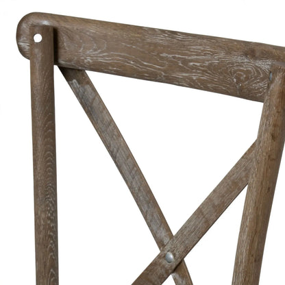 Light Oak Dining Chair With Cross Back | Click Style