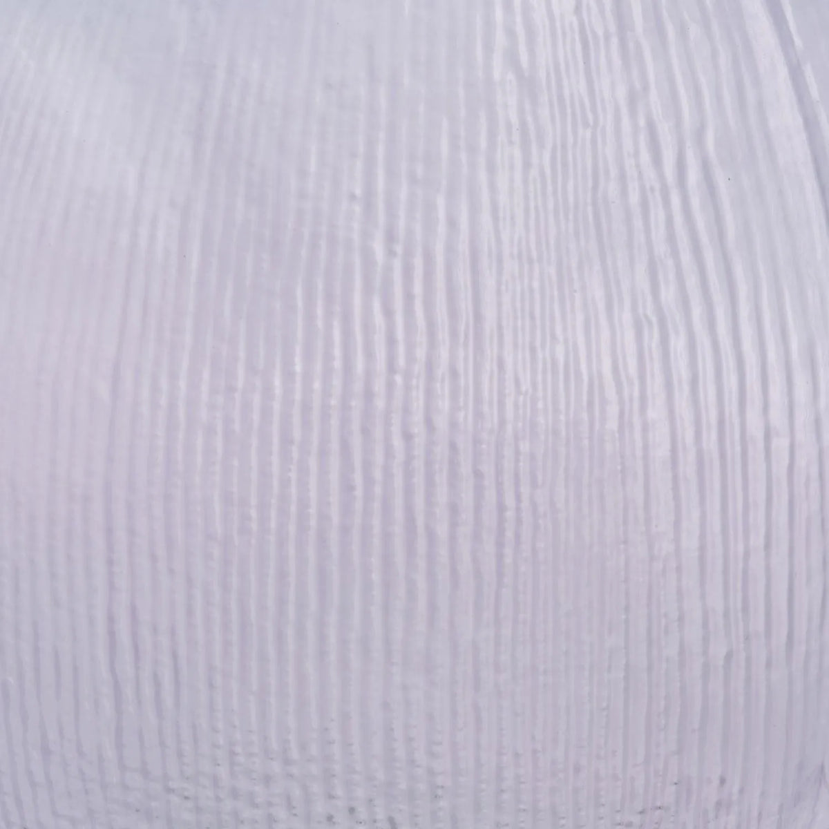 Lilac Recycled Glass Ribbed Vase with Bulbous Shape & Narrow Neck – Large Floor Standing Vase 42x34x34cm – Ribbed Glass Texture Close-Up | Click Style