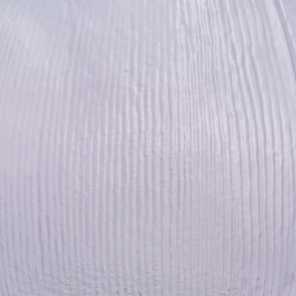 Lilac Recycled Glass Ribbed Vase with Bulbous Shape & Narrow Neck – Large Floor Standing Vase 42x34x34cm – Ribbed Glass Texture Close-Up | Click Style