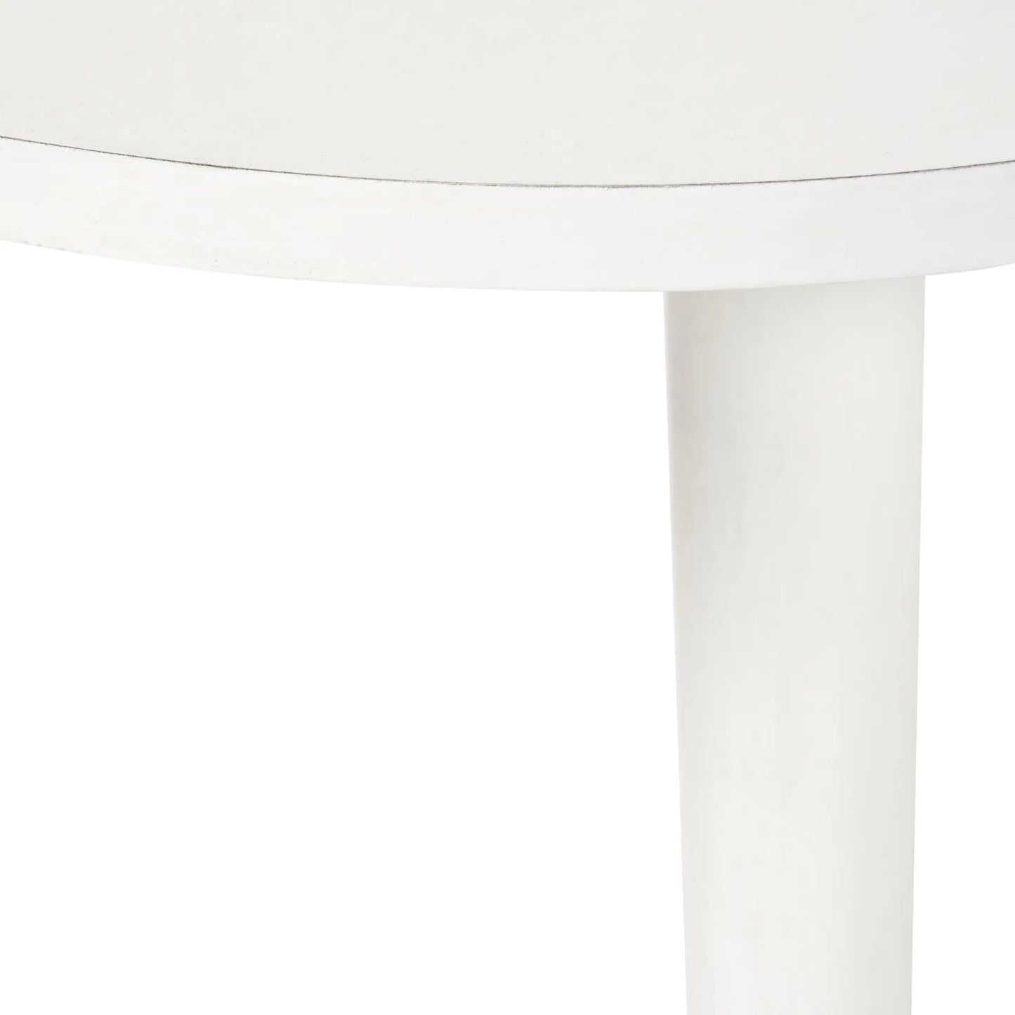 Linen White Tripod Pine Wood Side Table with 3 Legs – Modern Neutral Round Wooden Bedside Table 40x41x40cm - Click Style