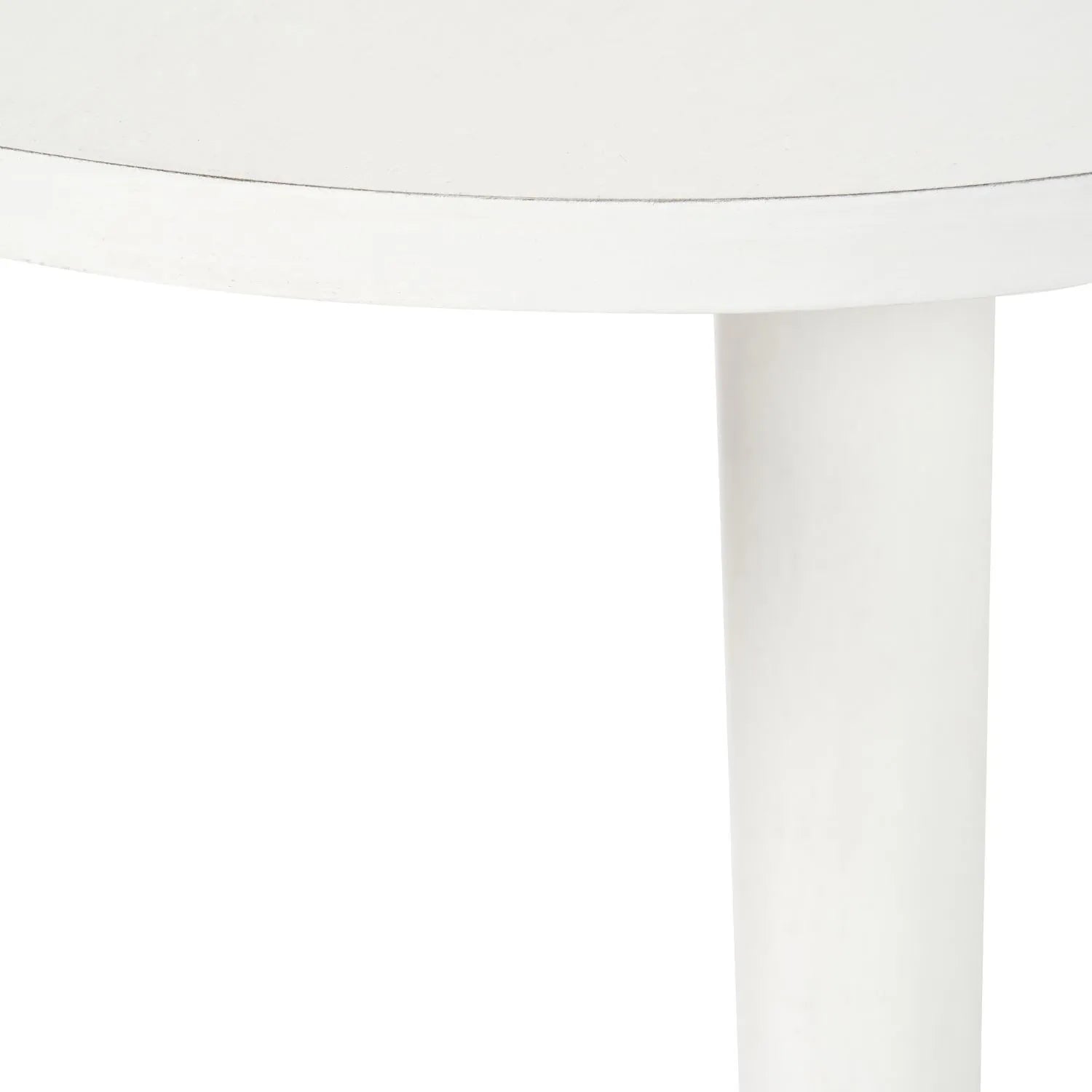 Linen White Tripod Pine Wood Side Table with 3 Legs – Modern Neutral Round Wooden Bedside Table 40x41x40cm - Click Style