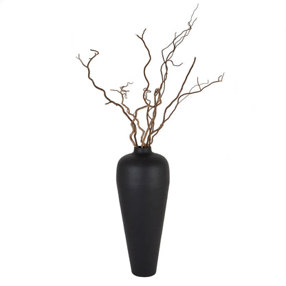 Matt Black Hammered Metal Floor Vase 80x31cm - Click Style