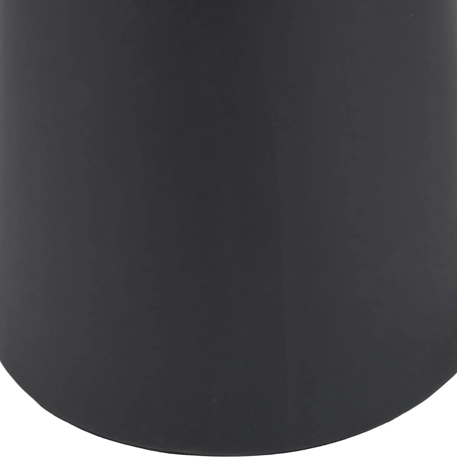 Matt Black Totem Sculptural Ceramic Floor Lamp with Tall White Cotton Drum Shade – Contemporary Monochrome Statement Floor Light 124x29x29cm | Click Style