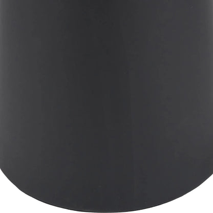 Matt Black Totem Sculptural Ceramic Floor Lamp with Tall White Cotton Drum Shade – Contemporary Monochrome Statement Floor Light 124x29x29cm | Click Style