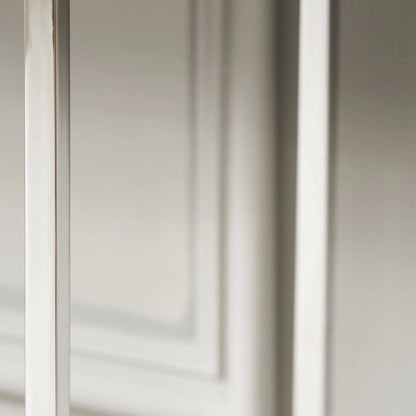 Mirrored Glass & Silver Metal Console Table with Bevelled Edge Mirrored Top and Slim Polished Metal Frame – Hallway Console Table 80x100x30cm | Click Style