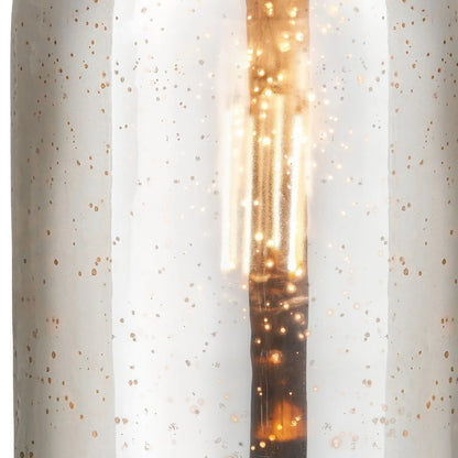 Mirrored Mercury Glass Bottle-Shaped Adjustable Pendant Light With Silver Fittings – Contemporary Hanging Ceiling Light 132x18x18cm | Click Style