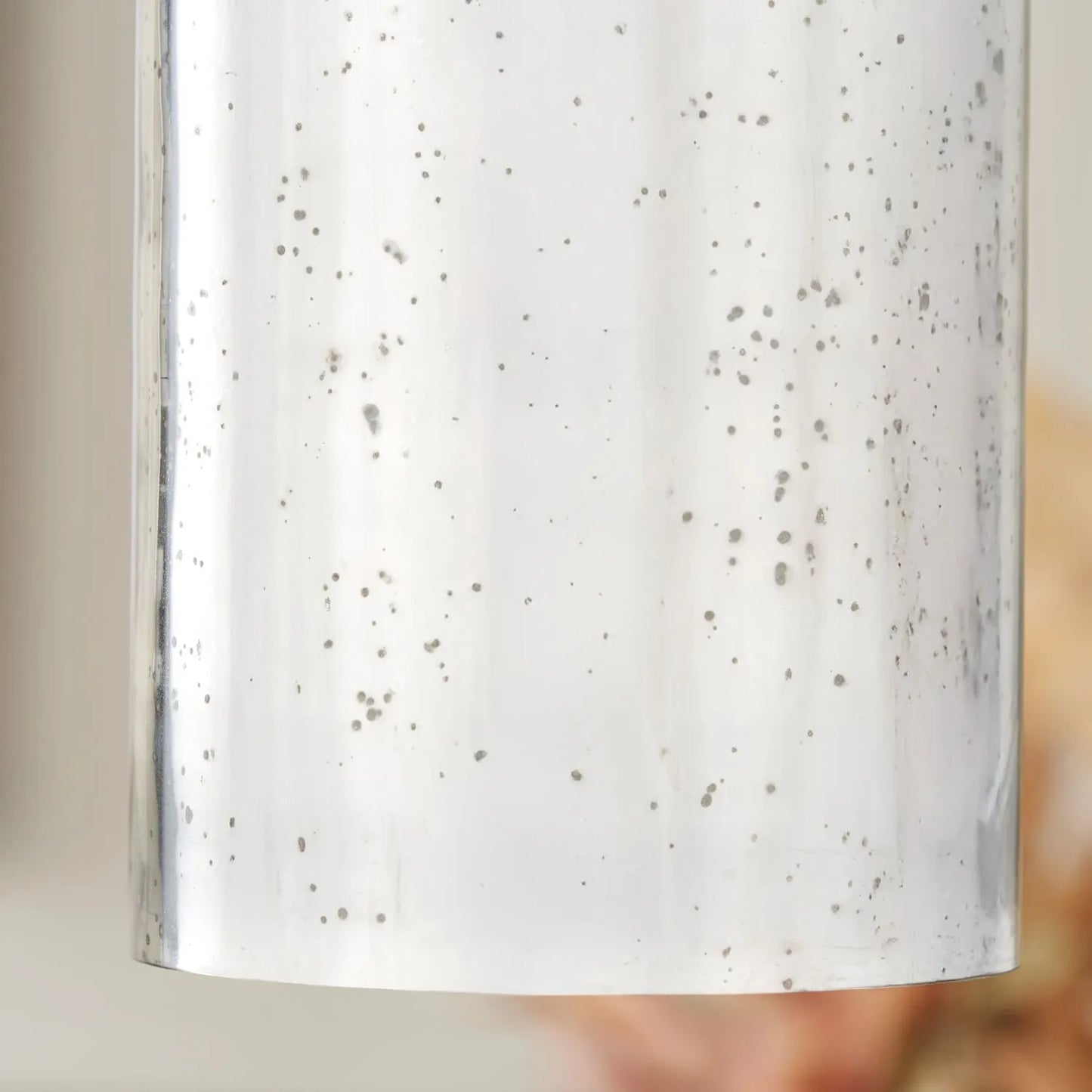 Mirrored Mercury Glass Bottle-Shaped Adjustable Pendant Light With Silver Fittings – Contemporary Hanging Ceiling Light 132x18x18cm | Click Style