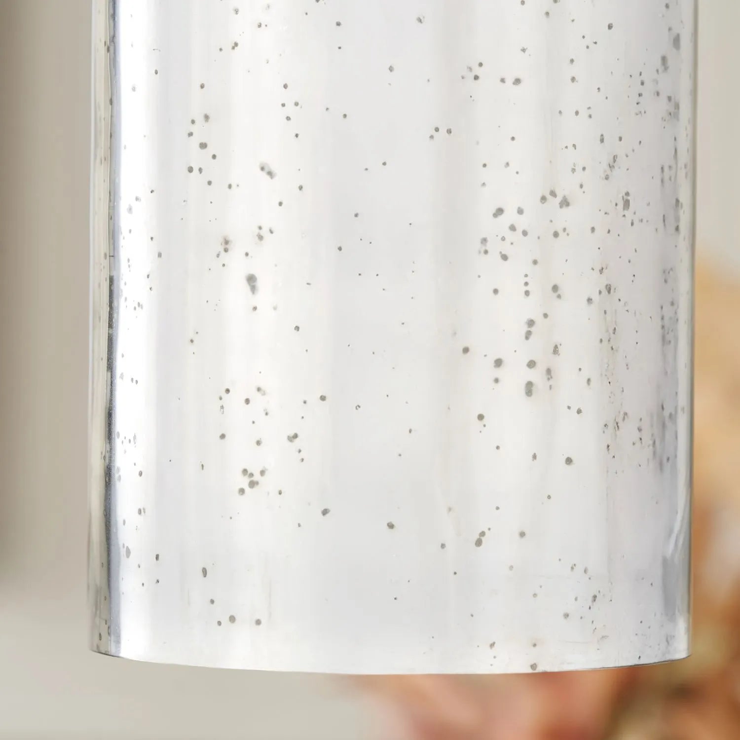 Mirrored Mercury Glass Bottle-Shaped Adjustable Pendant Light With Silver Fittings – Contemporary Hanging Ceiling Light 132x18x18cm | Click Style