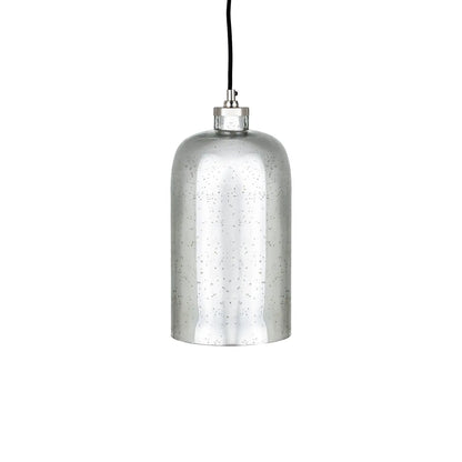 Mirrored Mercury Glass Bottle-Shaped Adjustable Pendant Light With Silver Fittings – Contemporary Hanging Ceiling Light 132x18x18cm | Click Style