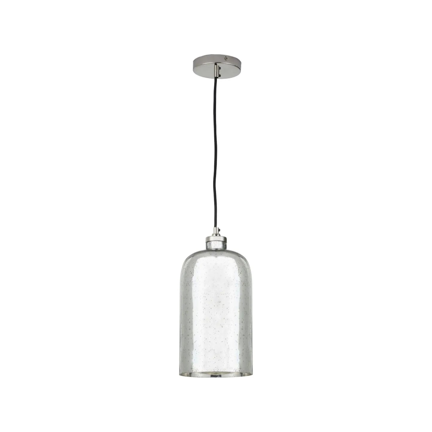 Mirrored Mercury Glass Bottle-Shaped Adjustable Pendant Light With Silver Fittings – Contemporary Hanging Ceiling Light 132x18x18cm | Click Style