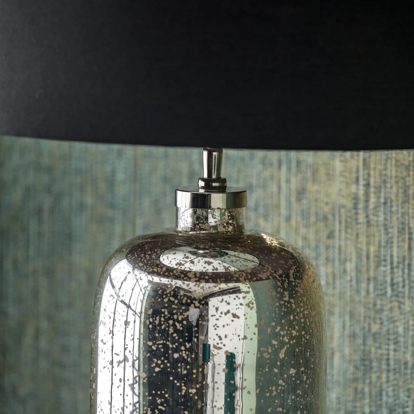 Mirrored Mercury Glass Bottle-Shaped Table Lamp Base With Silver Fittings – Contemporary Mottled Decorative Lamp Base 46x18x18cm | Click Style