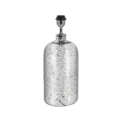 Mirrored Mercury Glass Bottle-Shaped Table Lamp Base With Silver Fittings – Contemporary Mottled Decorative Lamp Base 46x18x18cm | Click Style