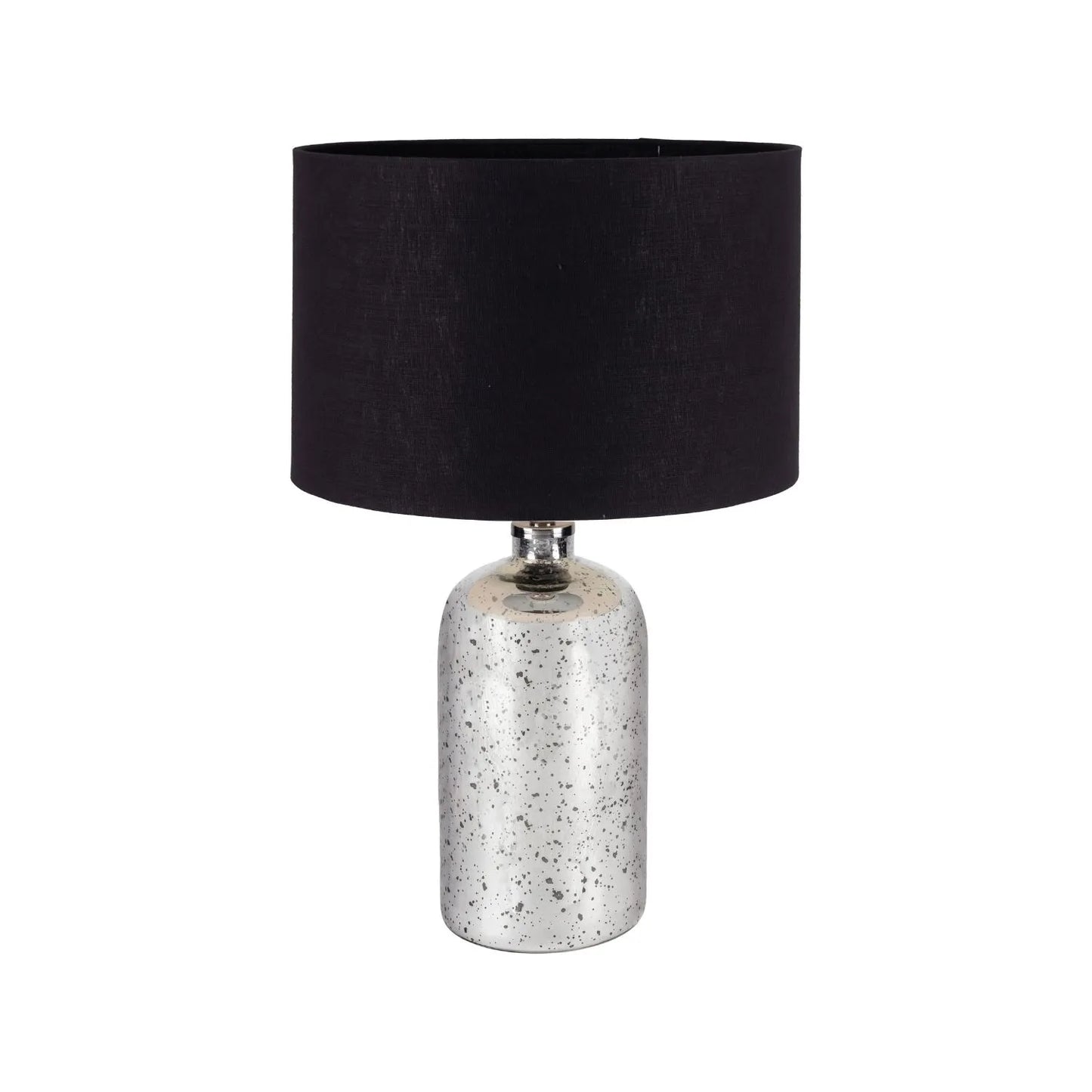 Mirrored Mercury Glass Bottle-Shaped Table Lamp Base With Silver Fittings – Contemporary Mottled Decorative Lamp Base 46x18x18cm | Click Style