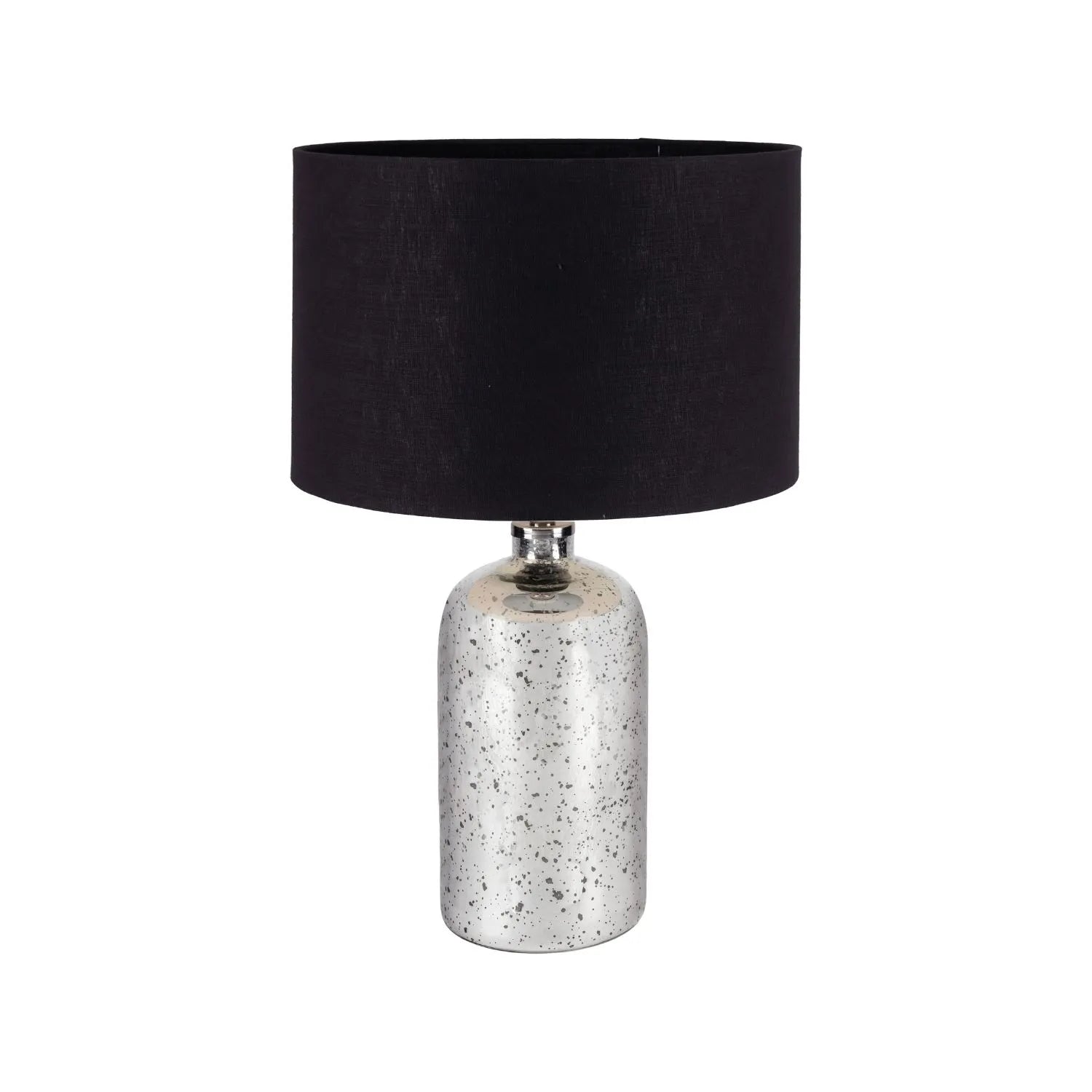 Mirrored Mercury Glass Bottle-Shaped Table Lamp Base With Silver Fittings – Contemporary Mottled Decorative Lamp Base 46x18x18cm | Click Style