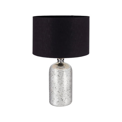 Mirrored Mercury Glass Bottle-Shaped Table Lamp Base With Silver Fittings – Contemporary Mottled Decorative Lamp Base 46x18x18cm | Click Style