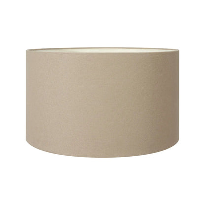 Mirrored mercury glass bottle-shaped table lamp with beige taupe cotton drum shade – contemporary mottled glass decorative lamp 63x40x40cm | Click Style