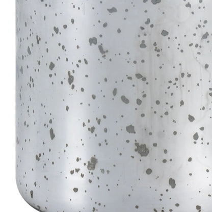 Mirrored Mercury Glass Bottle-Shaped Table Lamp With White Self-Lined Linen Drum Shade 67x40x40cm | Click Style