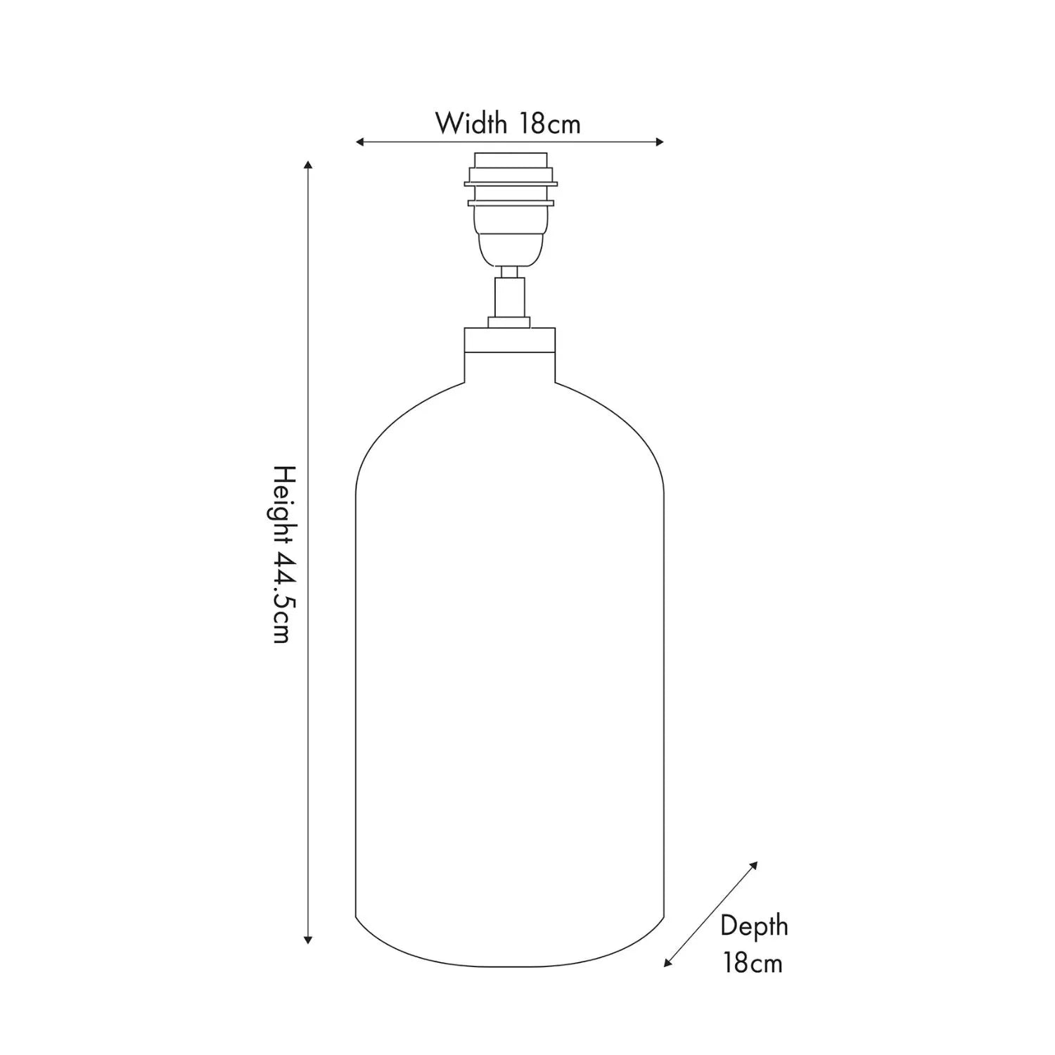 Mirrored Mercury Glass Bottle-Shaped Table Lamp With White Self-Lined Linen Drum Shade Base Dimensions 67x40x40cm | Click Style