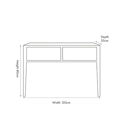 Modern Scandi Light Grey Wash Mango Wood Console Table with Handleless Carved Geometric Drawer Front and Open Shelf Storage – Scandinavian Hallway Console Table for Living Room or Entryway Dimensions 80x120x35cm | Click Style