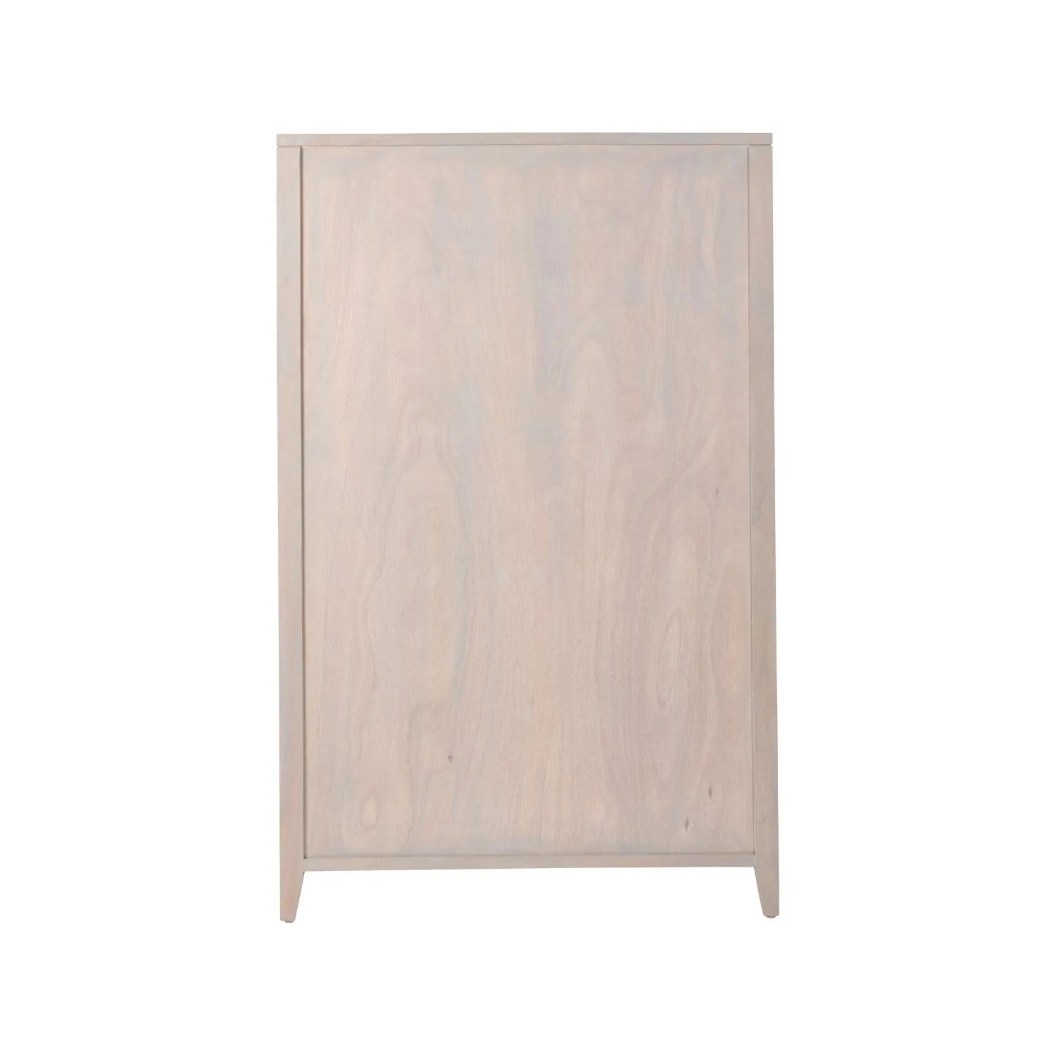 Modern Scandi Light Grey Wash Mango Wood Shelving & Storage Unit – Handleless 2 Door Carved Textured Niche Display Cabinet with Open Shelves, Scandinavian Mango Wood Storage Furniture for Living Rooms, Dining Rooms & Hallways Back 166x105x40cm | Click Style