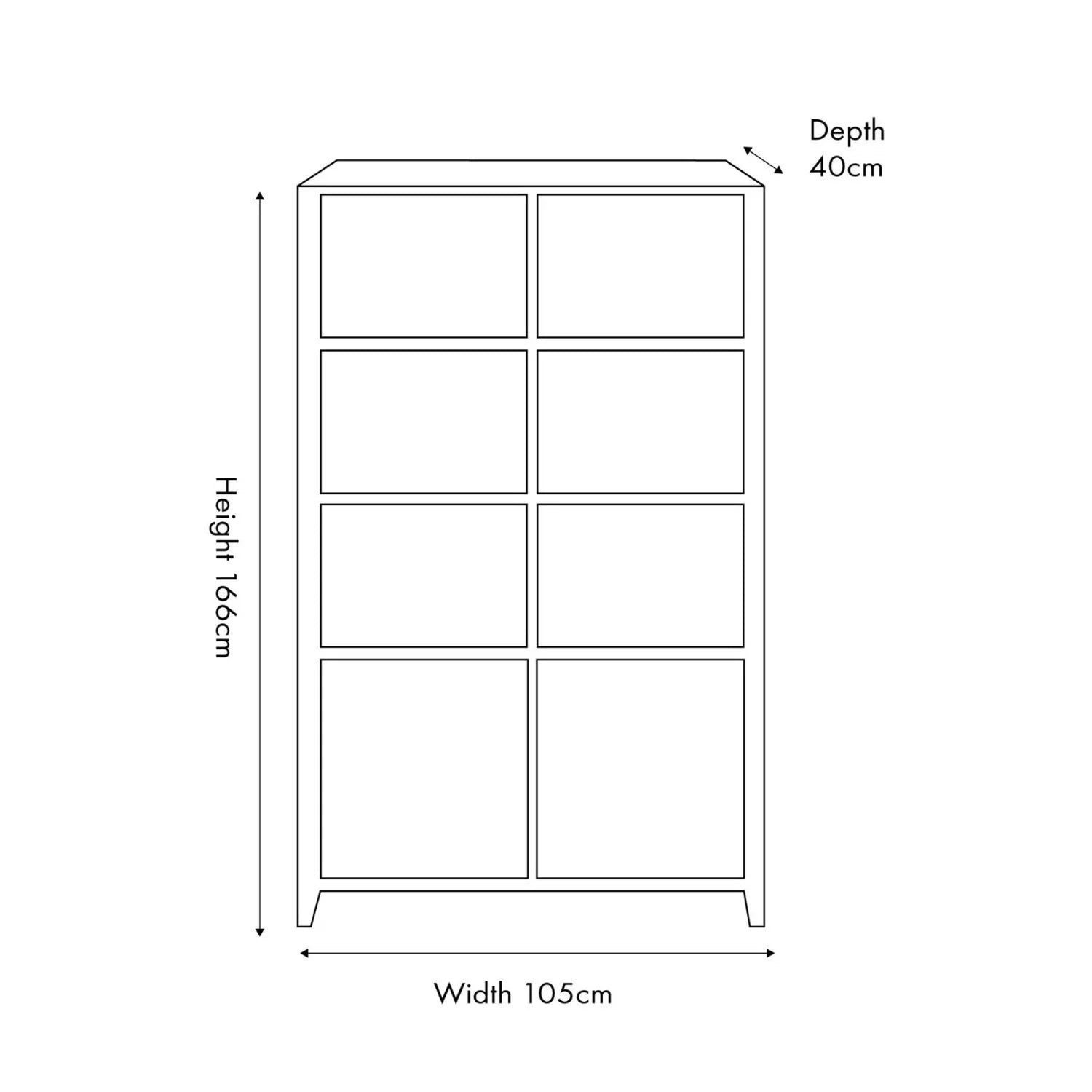 Modern Scandi Light Grey Wash Mango Wood Shelving & Storage Unit – Handleless 2 Door Carved Textured Niche Display Cabinet with Open Shelves, Scandinavian Mango Wood Storage Furniture for Living Rooms, Dining Rooms & Hallways Dimensions 166x105x40cm | Click Style