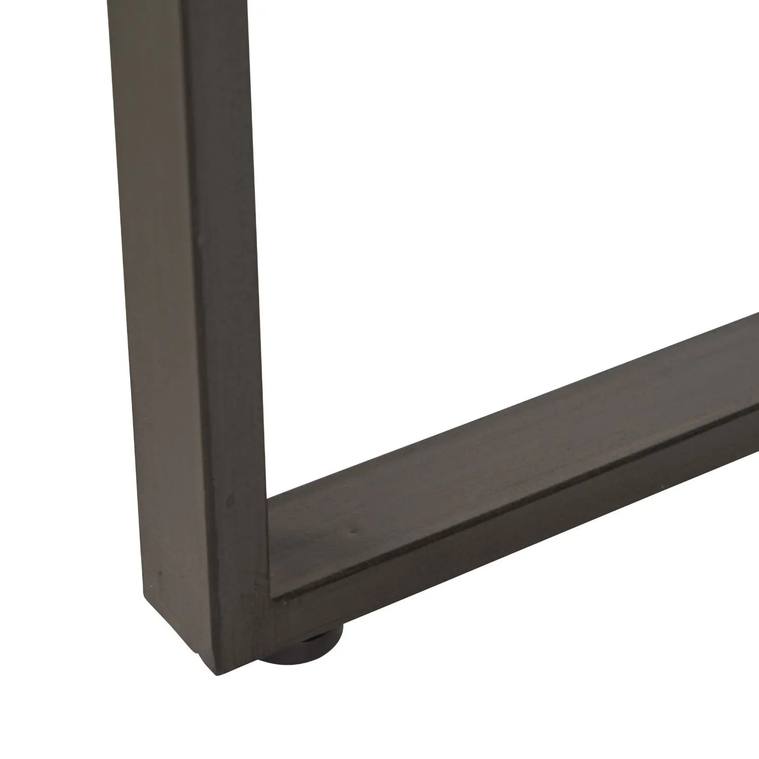 Modern Scandi Sand-Wash Acacia Wood Bar Table With Black Metal Legs – Textured Wooden Breakfast Bar And Tall Dining Table 107x120x75cm Alt | Click Style