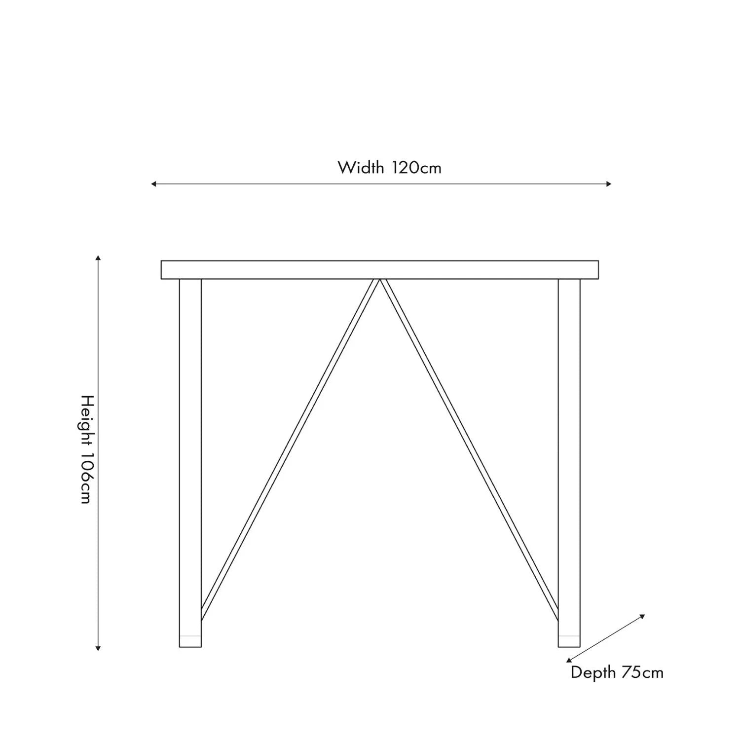 Modern Scandi Sand-Wash Acacia Wood Bar Table With Black Metal Legs – Textured Wooden Breakfast Bar And Tall Dining Table Dimensions 107x120x75cm Alt | Click Style