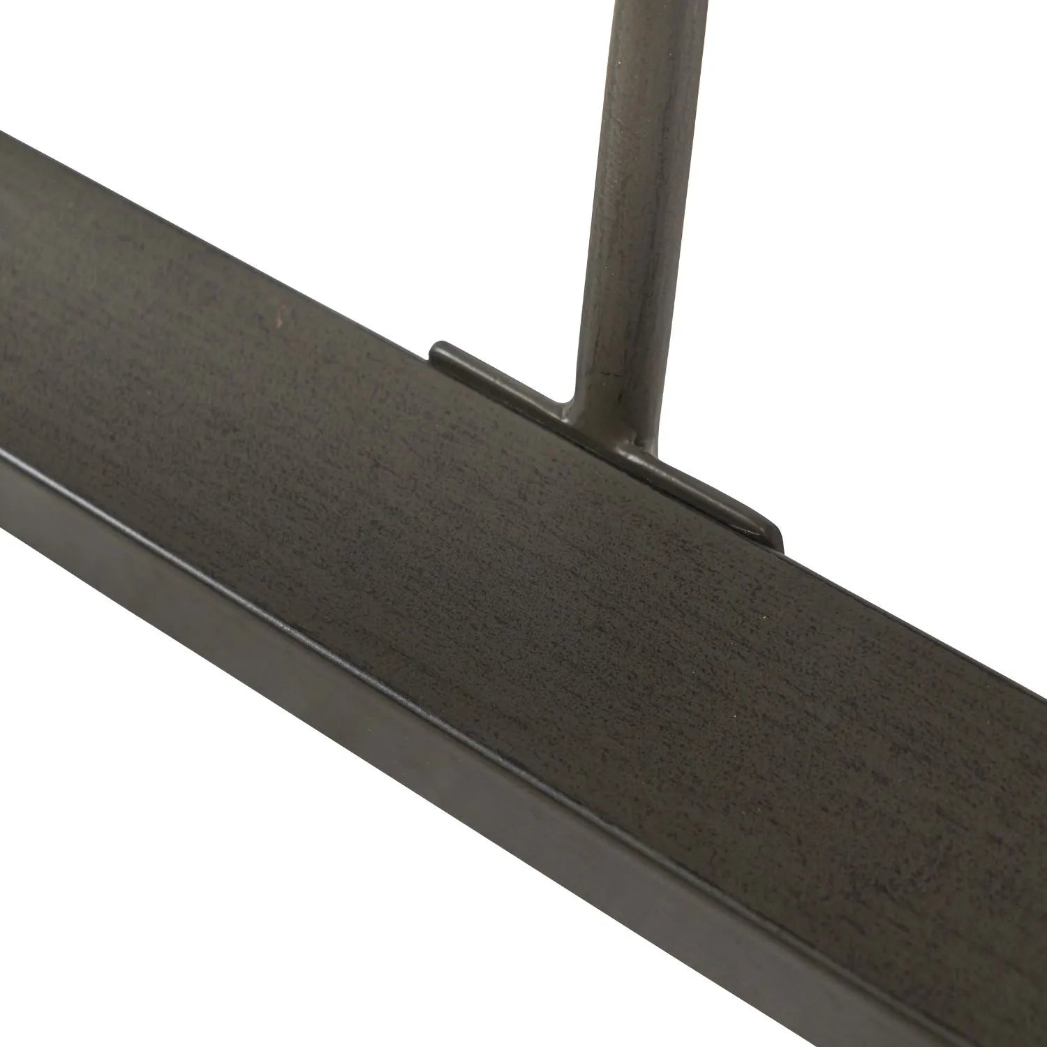 Modern Scandi Sand-Wash Acacia Wood Bar Table With Black Metal Legs – Textured Wooden Breakfast Bar And Tall Dining Table 107x120x75cm Alt | Click Style