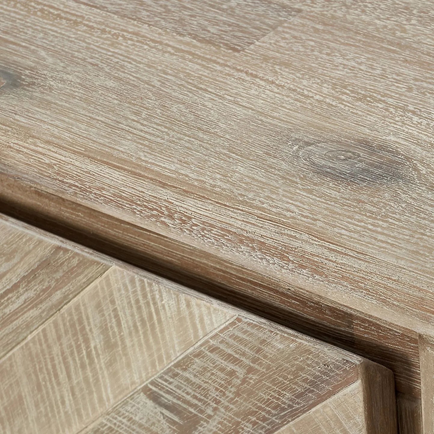 Modern Scandi Sand-Wash Acacia Wood Desk With Black Metal Legs – Textured 2-Drawer Wooden Office Desk With Storage 75x140x60cm | Click Style