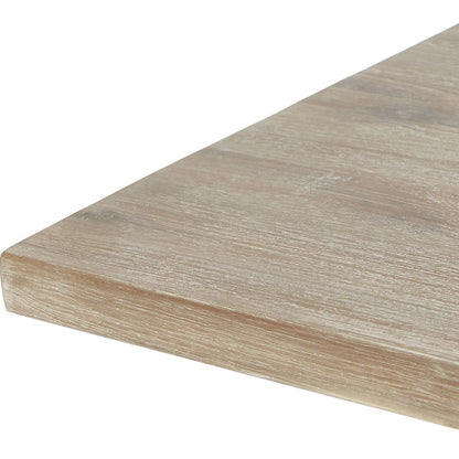 Modern Scandi Sand-Wash Acacia Wood Desk With Black Metal Legs – Textured 2-Drawer Wooden Office Desk With Storage 75x140x60cm | Click Style