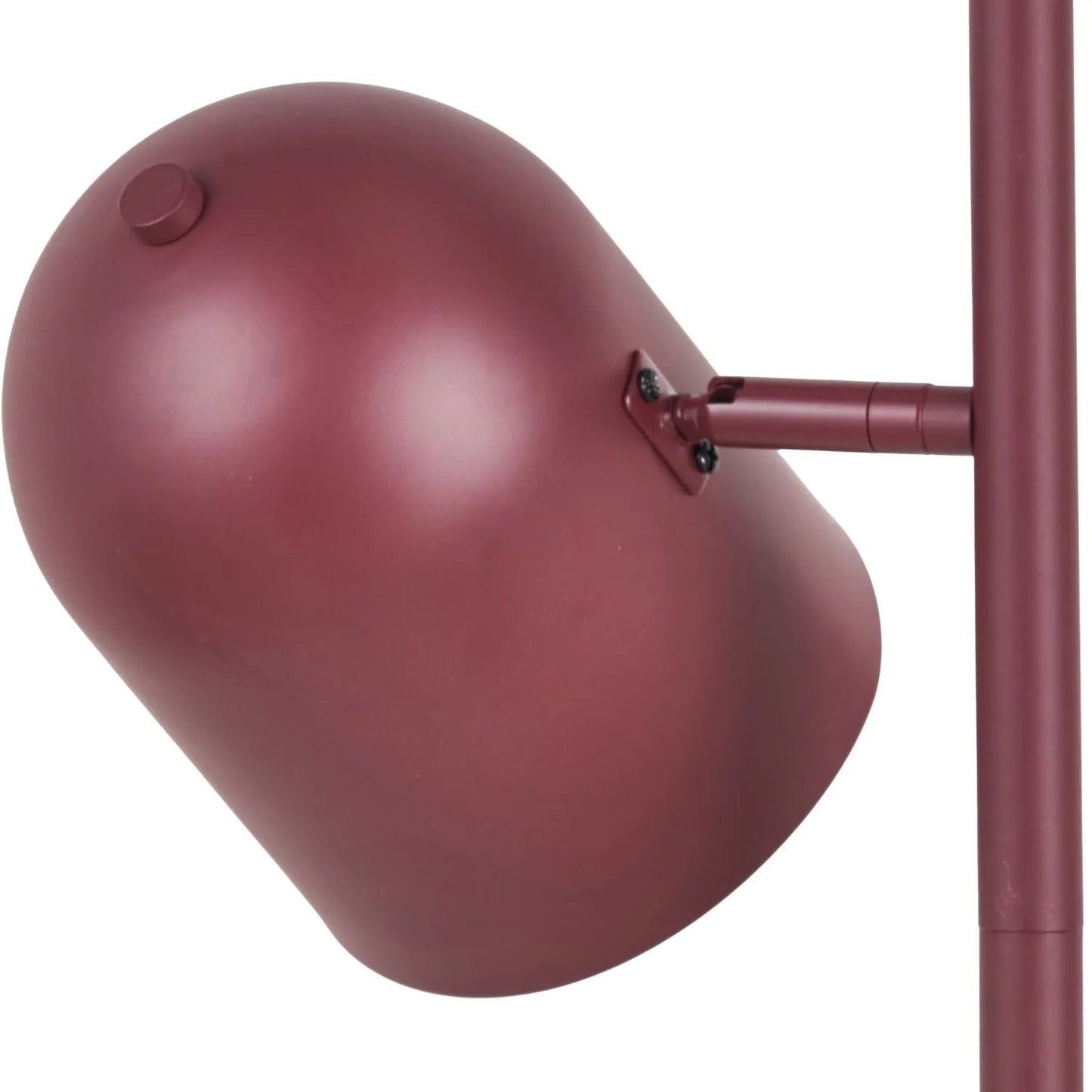 Mulberry Red Metal Floor Lamp with Twin Adjustable Cloche Shades – Modern Standing Task Light 160x39x23cm