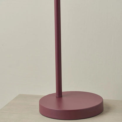 Mulberry red metal table lamp with adjustable cloche shade – modern bedside and desk task light 55x16x23cm | Click Style