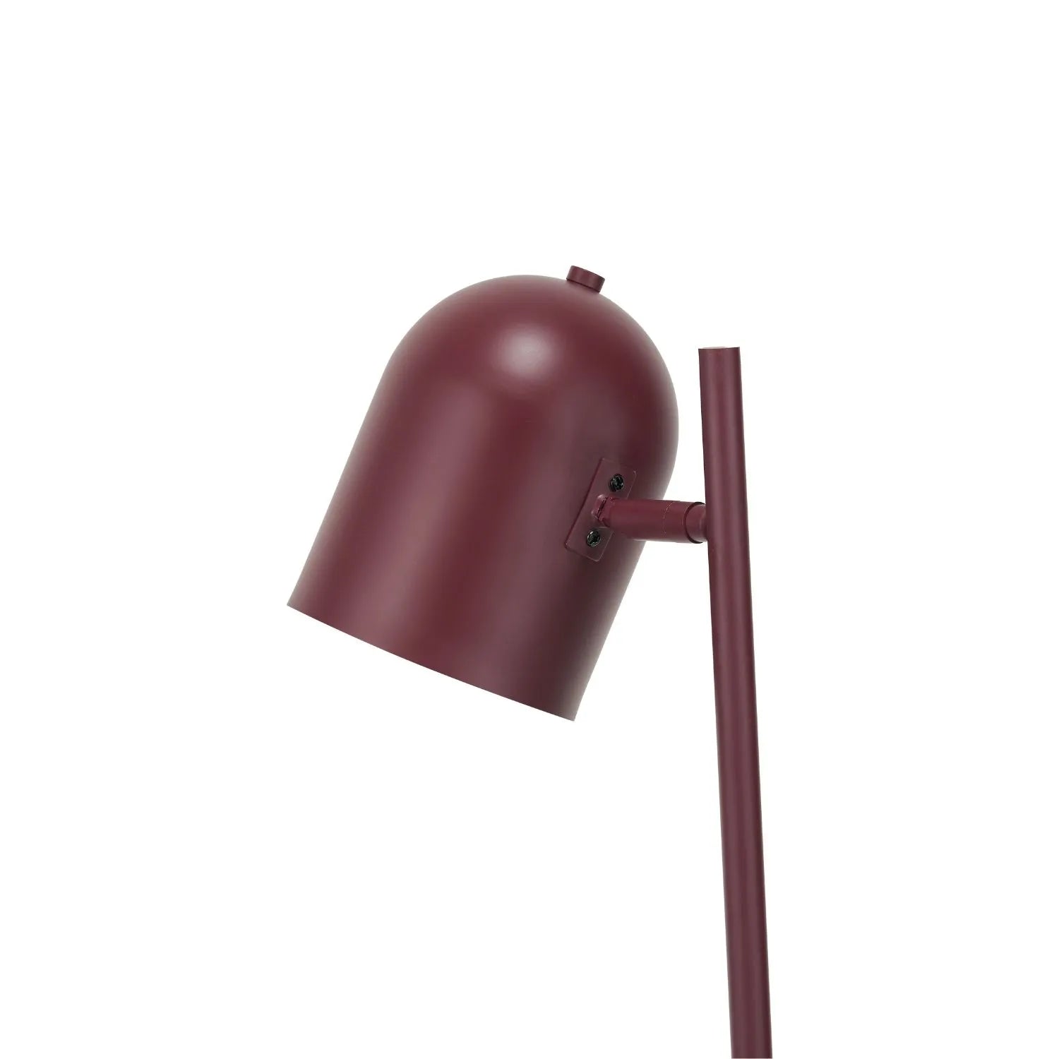 Mulberry red metal table lamp with adjustable cloche shade – modern bedside and desk task light 55x16x23cm | Click Style