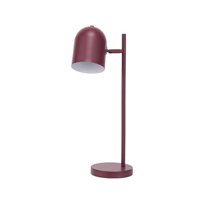 Mulberry red metal table lamp with adjustable cloche shade – modern bedside and desk task light 55x16x23cm | Click Style