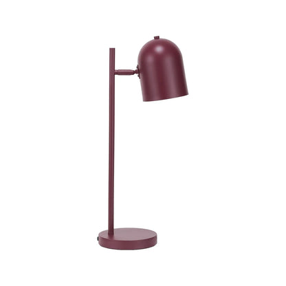 Mulberry red metal table lamp with adjustable cloche shade – modern bedside and desk task light 55x16x23cm | Click Style